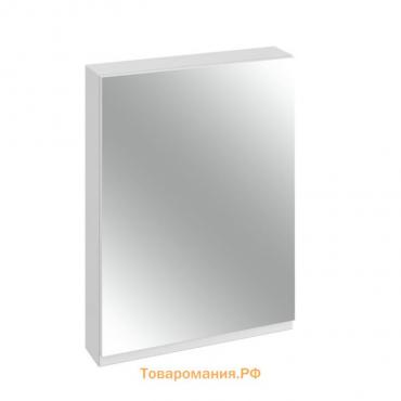 Зеркало Cersanit LED 011 Design 100x80 см, с подсветкой, часы, металлическая рамка, прямоугольное