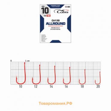 Крючки Cobra ALLROUND, серия CA120, № 16, 10 шт.