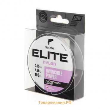 Леска монофильная Salmo Elite FLUORO COATED NYLON, диаметр 0.3 мм, тест 7.88 кг, 100 м, прозрачная