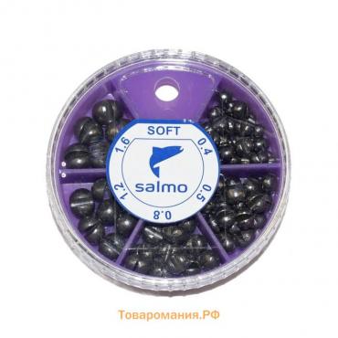 Грузила Salmo дробь soft, набор №2, 5 секций, 0.4-1.6 г, 60 г