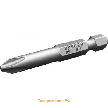 Биты магнитные BERGER BG2397, PH1x50 мм, 2 шт., S2