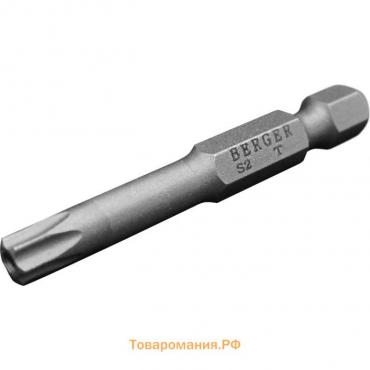 Биты магнитные BERGER BG2413, TORX с отверстием T15Hx50 мм, 2 шт., S2