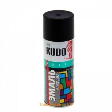 Краска KUDO черная матовая алкидная, 520 мл, аэрозоль Ku-1102