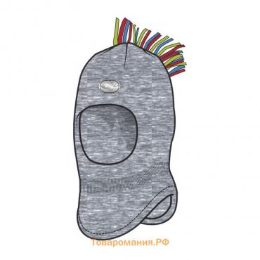 Шапка-шлем для мальчика , размер 48, цвет серый