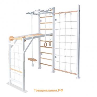 Детский спортивный комплекс Scala in legno con rete 2 bianco-naturale PS-131