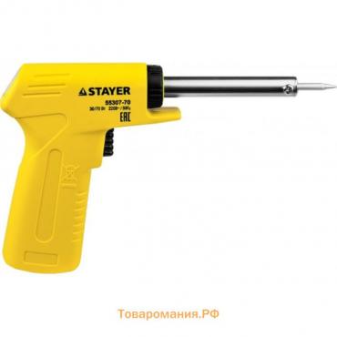 Паяльник-пистолет STAYER MASTER, пластиковая рукоятка, жало Ni-Cr, 70 Вт, 220 В,
