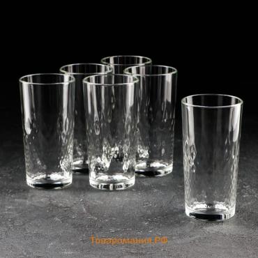 Набор высоких стеклянных стаканов «Геометрия», 230 мл, 6 шт