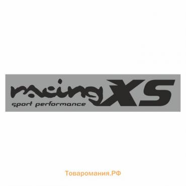 Полоса на лобовое стекло "RACING XS", серебро, 1220 х 270 мм