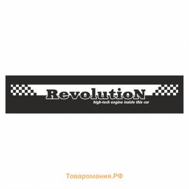 Полоса на лобовое стекло "REVOLUTION", черная, 1220 х 270 мм