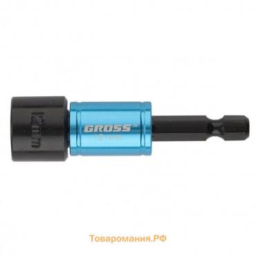 Бита с торцевой головкой Gross 11621, магнит, Nut-Driver, S2, 12 мм