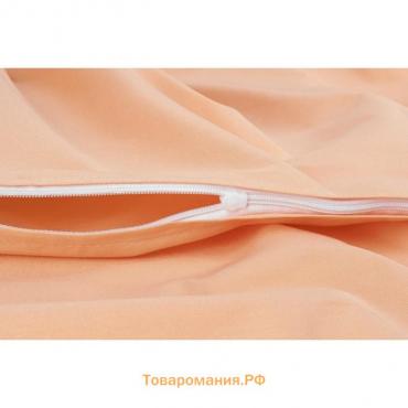 Пододеяльник евро «Моноспейс», размер 200х220 см, цвет персиковый