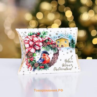 Коробка складная, подарочная новогодняя «С Новым Нодом и Рождеством» 15×11×3 см