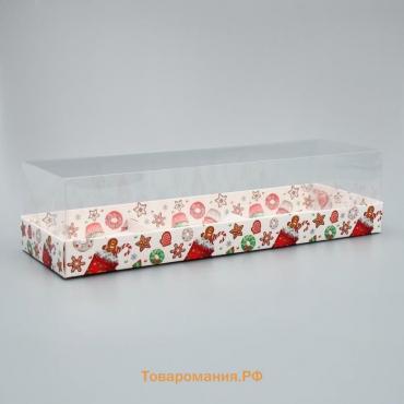 Коробка для для муссовых пирожных «С Новым годом», сладости, 27 х 8.6 х 6.5 см, Новый год