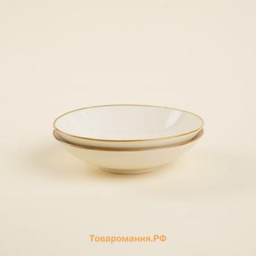 Салатники SL Home «Леггеро», d=18.5 см, набор 2 шт., фарфор, бежевые