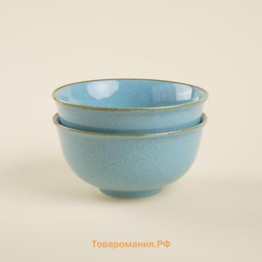 Салатники SL Home «Аззура», 750 мл, d=15 см, набор 2 шт., фарфор, голубые