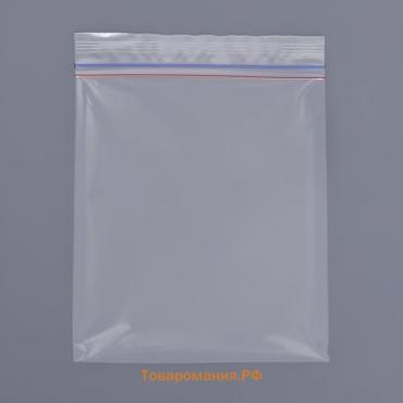 Пакет zip lock с двойным замком, "ЭКСТРА", 15 х 20 см, 50 мкм