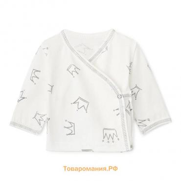 Распашонка Bloom Baby Короны, р. 62 см, молочный