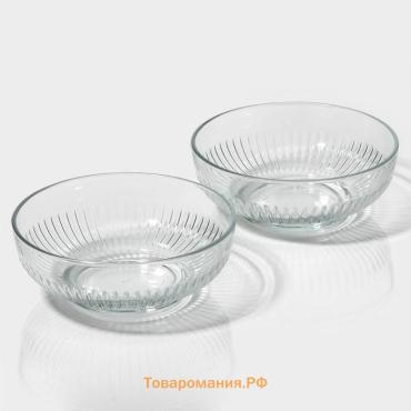 Салатники Lav «Токио», d=17 см, набор 2 шт., стекло, прозрачные